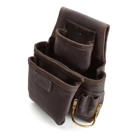 Ox Tools Pro Oil Tanned Leather Fastener Pouch with Right Handed Hammer Holder OX-P263503RH